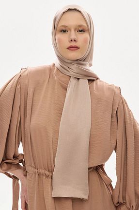شال قهوه ای زنانه پنبه پلی استر Helyabutik - کد 860032025