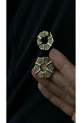 گوشواره نقره طلائی زنانه 925 عیار GÜLŞAH SEZER - کد 860066212