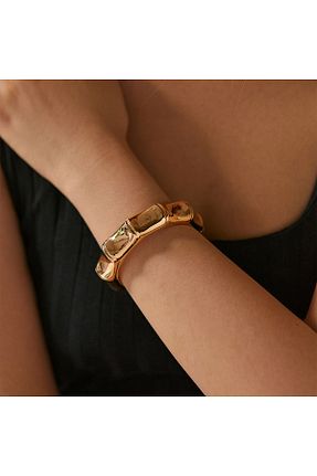 دستبند جواهر طلائی زنانه رودیوم Zehra Aksesuar - کد 860134088