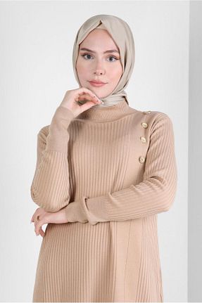 شال قهوه ای زنانه پلی استر Alvina - کد 798335261