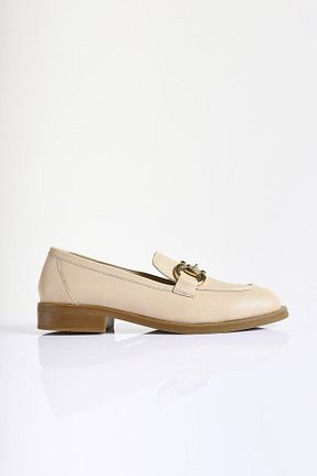 کفش لوفر بژ زنانه چرم خالص SU SHOE BOUTIQUE - کد 859919790