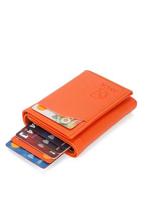 کیف پول نارنجی زنانه ابعاد کوچک AVCA - کد 859953183