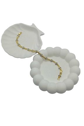 دستبند استیل (فولاد) طلائی زنانه استیل ضد زنگ CC Design - کد 858766112