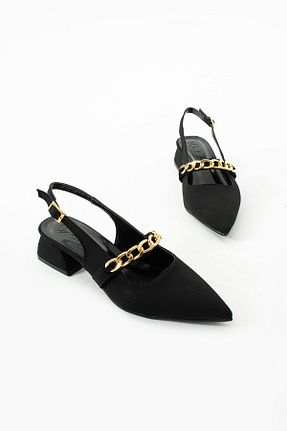 کفش پاشنه بلند کلاسیک مشکی زنانه چرم مصنوعی DUXAL SHOES - کد 860018466