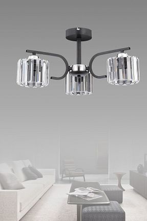 لوستر مشکی شیشه ESSLİGHT - کد 466109174