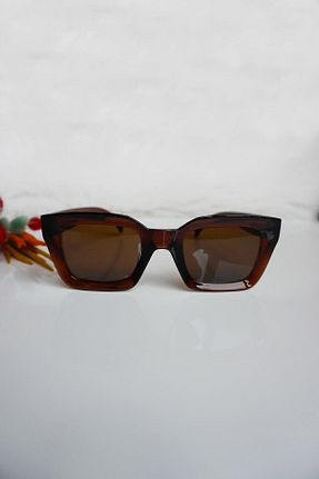 عینک آفتابی قهوه ای زنانه UV400 MACERATİ - کد 386517681