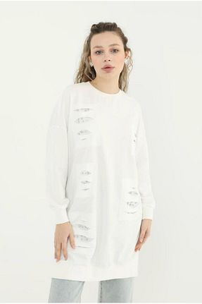 تونیک سفید زنانه بافتنی Puane - کد 855032492
