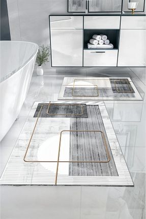 پادری حمام طوسی پلی استر G&C HOME - کد 852414424