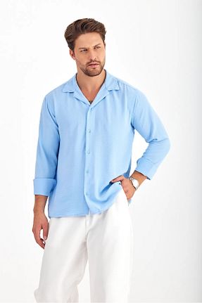 پیراهن آبی مردانه اورسایز Gray Clothing - کد 738544220