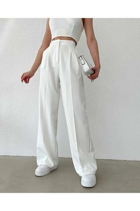 شلوار سفید زنانه بافتنی Fovere - کد 451414480