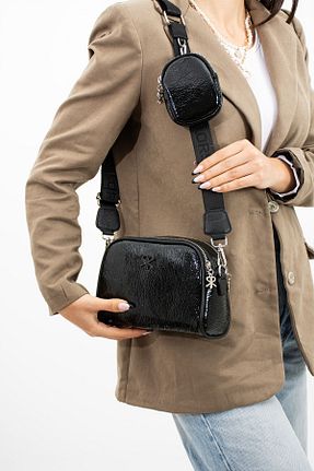 کیف دوشی مشکی زنانه چرم مصنوعی ImPolo - کد 734371014