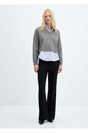 پلیور بنفش زنانه ساده MANGO - کد 822182076