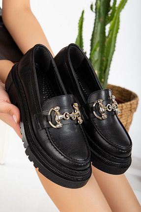 کفش لوفر مشکی زنانه چرم مصنوعی STORE41 - کد 859905178
