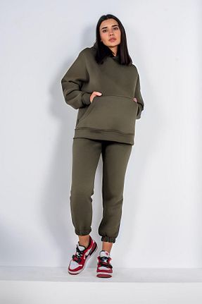 ست گرمکن خاکی زنانه پنبه پلی استر OKULCUBABA - کد 859911186