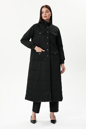 پالتو پشمی مشکی زنانه رگولار MAQ DESIGN - کد 859970798