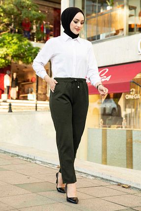 شلوار حجاب خاکی بافتنی EBRUTESETTÜR - کد 859972979