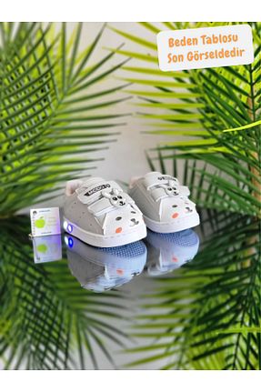 کفش اسنیکر طوسی بچه گانه چسبی elma bebe - کد 860031840