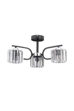 لوستر مشکی شیشه ESSLİGHT - کد 466109174