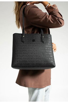 کیف دوشی طوسی زنانه چرم مصنوعی Just Polo - کد 854376127
