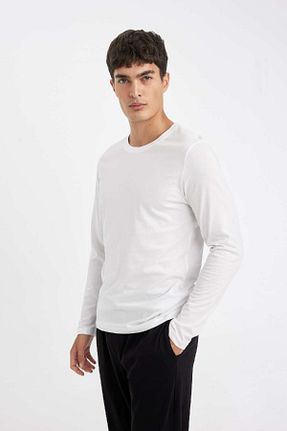 بالاتنه راحتی سفید مردانه %100 پنبه Defacto - کد 860034059