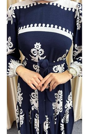 لباس حجاب سرمه ای زنانه رگولار Genel Markalar - کد 860069903