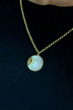 گردنبند استیل ( فولاد ) طلائی زنانه استیل (فولاد) DLK TAKI - کد 860100788