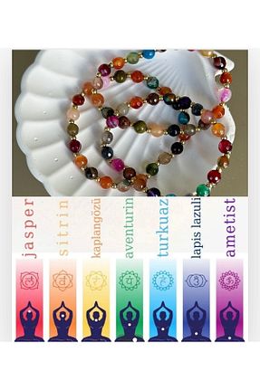 دستبند جواهر رنگی زنانه سنگ طبیعی designbyisil - کد 859595718