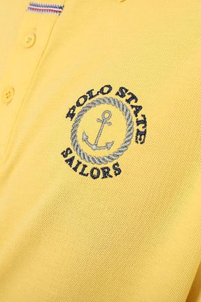 پولوشرت زرد مردانه %100 پنبه Polo State - کد 702222879