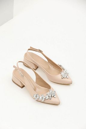 کفش مجلسی بژ زنانه چرم مصنوعی FORS SHOES - کد 859918427