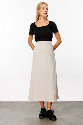 دامن بژ زنانه ساده ON - کد 859931066
