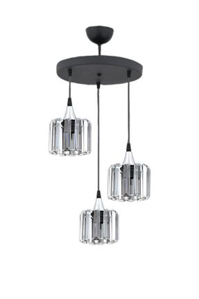 لوستر مشکی سنگ کریستال ESSLİGHT - کد 466124734