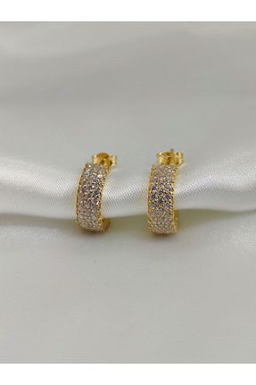 گوشواره نقره طلائی زنانه 925 عیار DCGÜMÜŞ - کد 807928829