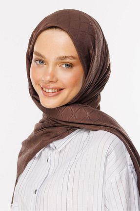 شال قهوه ای زنانه پنبه ای Mooncorn - کد 860196400