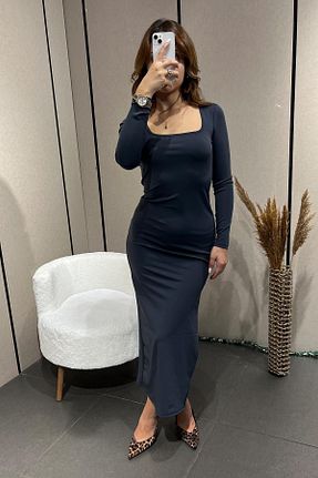 لباس سرمه ای زنانه بافتنی çatı moda - کد 859215512