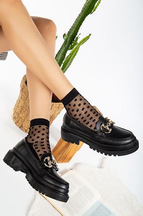 کفش لوفر مشکی زنانه چرم مصنوعی STORE41 - کد 859905178