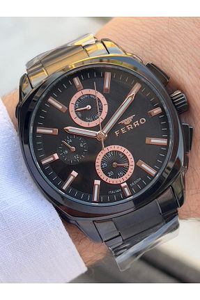 ساعت مچی مشکی مردانه 44 میلی متر FERRO - کد 859909865