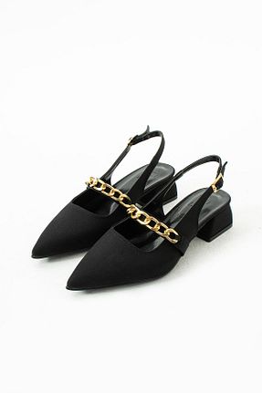 کفش پاشنه بلند کلاسیک مشکی زنانه چرم مصنوعی DUXAL SHOES - کد 860018466