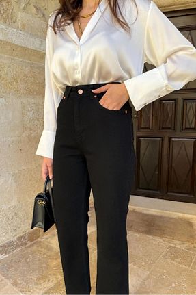 شلوار جین مشکی زنانه پاچه لوله تفنگی Acme - کد 860039523