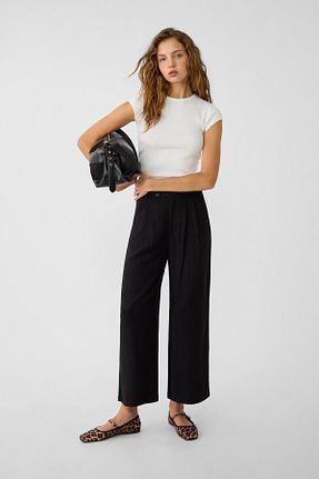 تیشرت سفید زنانه Fitted Stradivarius - کد 804783328