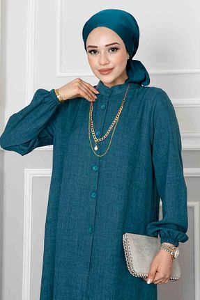 ست بالاتنه و پائین تنه حجاب آبی زنانه رگولار EBRUTESETTÜR - کد 859971506