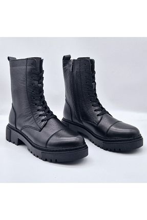 بوت / نیم بوت مشکی زنانه چرم خالص BE FAST ONE - کد 860029297