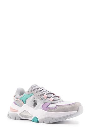 کفش پیاده روی طوسی زنانه پارچه ای U.S. Polo Assn. - کد 860189058