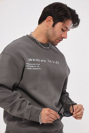 سوئیشرت طوسی زنانه چاپی The Champ Clothing - کد 860183786