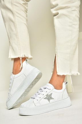 کفش اسنیکر سفید زنانه بند دار Fox Shoes - کد 860202847