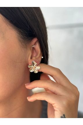 گوشواره جواهر طلائی MioArt - کد 857947464