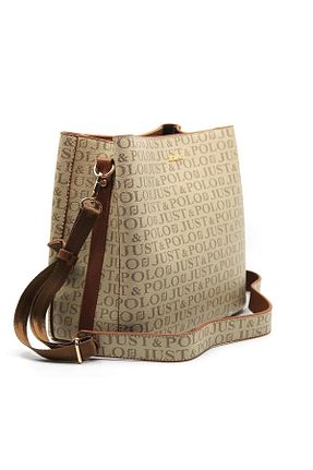 کیف پستچی بژ زنانه چرم مصنوعی Just Polo - کد 860196708