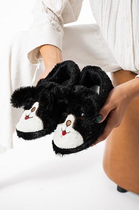 پاندوف مشکی بچه گانه پارچه ای Moda Devrin - کد 860437570