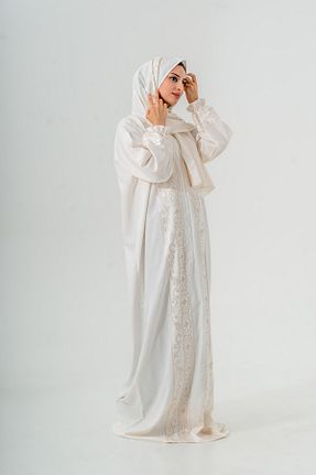 لباس حجاب نباتی زنانه اورسایز tulteks - کد 679655014