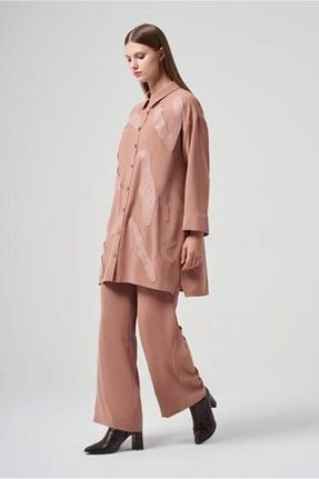 پیراهن حجاب قهوه ای A-line MÜSEMMA - کد 860212162