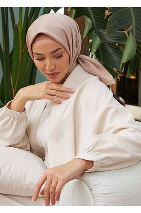 روسری بژ پلی استر Silk Home - کد 860216404